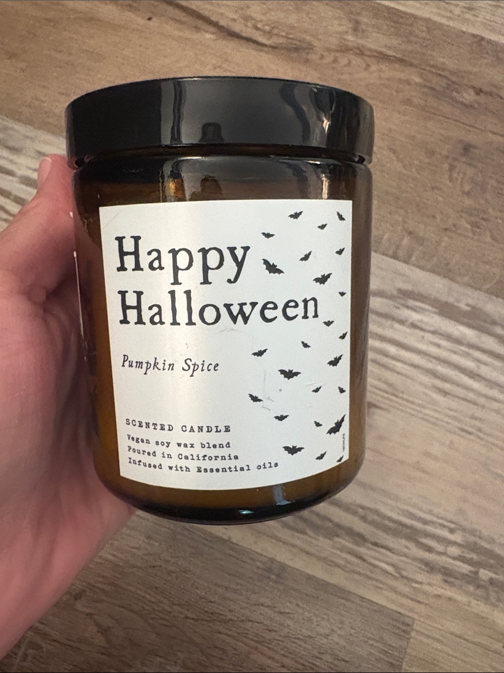 🕯️ 🦇 Happy Halloween Pumpkin Spice Candle - single wick